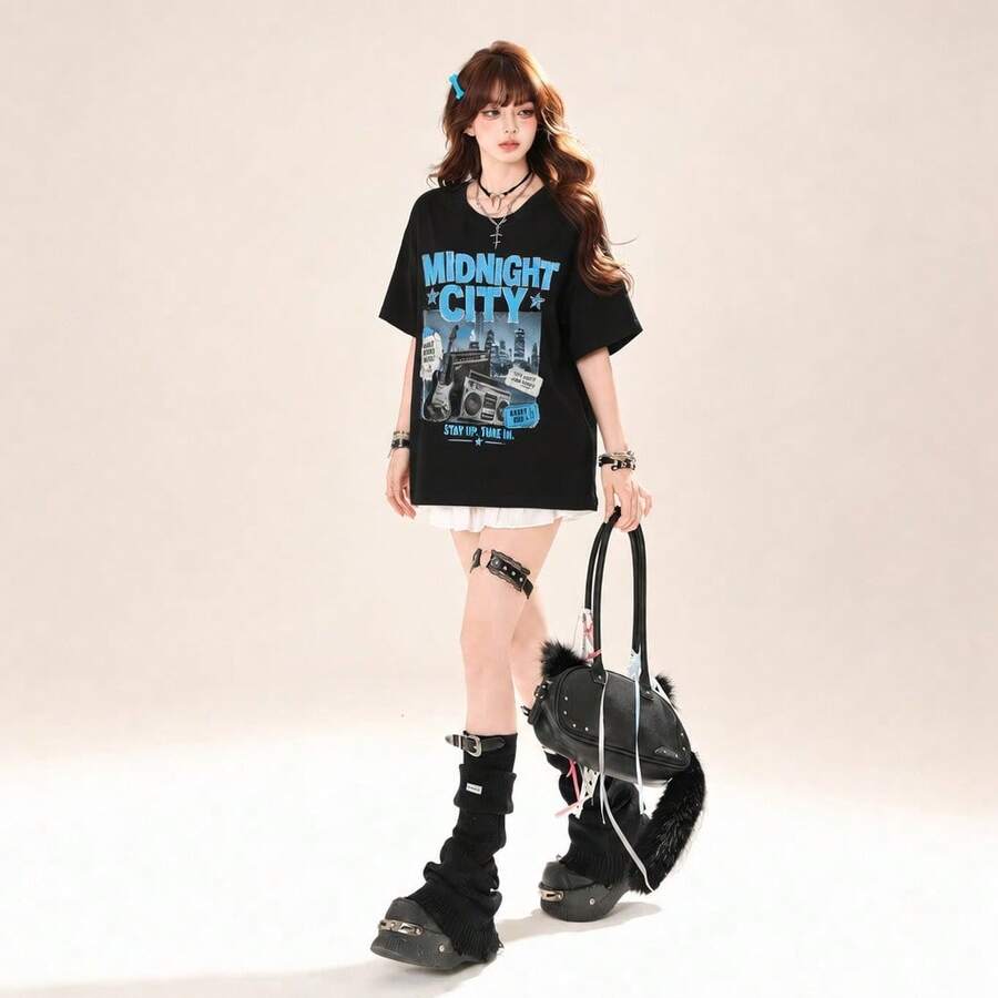 Women T-Shirts - Black - View 1