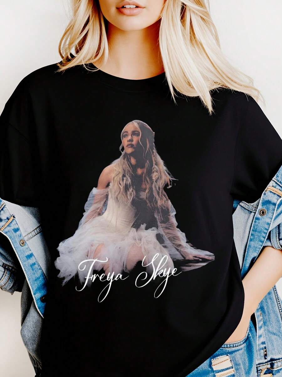 Freya Parker Skye Anime Unisex T-Shirt - 黑色 - 查看 1