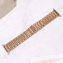 1條不鏽鋼金屬錶帶 適用於Apple Watch 49mm 45mm 44mm 42mm 41mm 40mm 38mm，商務風格中性款 適用於Apple Watch Series 9, Ultra 2, SE, Ultra, Series 8 7 6 5 4 3 2 1 - 玫瑰金 - 查看 2