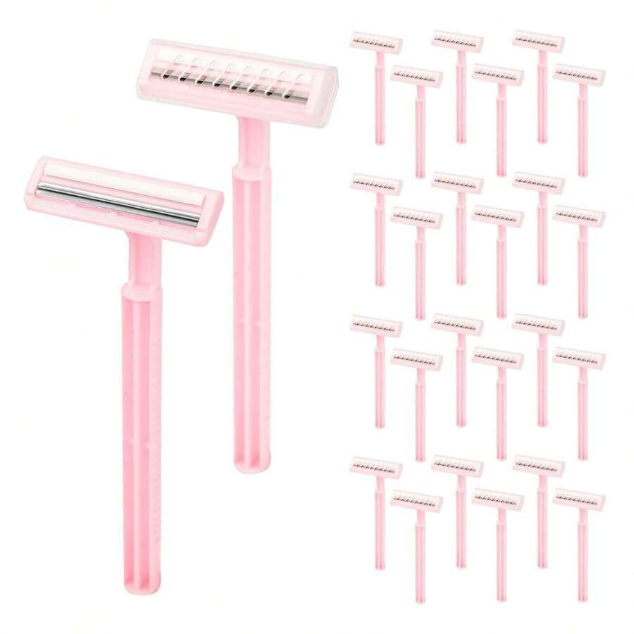 5/20pcs Women's Bikini Razor Bikini Trimmer, Small Disposable Travel Accessory, Underarm Hair Removal Body Grooming Makeup Tool - Various Styles - View 1