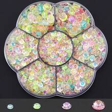 5000顆/盒，2mm 3mm 4mm 5mm 6mm，5種尺寸，水晶珠，花形盒裝，圓形平底水鑽玻璃石，鑽石3D圖案設計裝飾，適用於衣服、包包、鞋子、杯子、手機殼，手工DIY裝飾 - Non-AB Colors - 查看 87