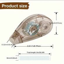 1/8Pcs Large-Capacity Roller Double-Sided Tape - High Viscosity, Easy To Stick And Peel, Convenient And Fast, Suitable For Crafts, Scrapbooks, School And Office Crafts Tape - Random Color/1PC - View 2
