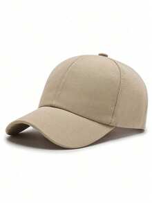 1pc Pure Cotton Black Baseball Cap, Sun Protection Solid Color Adjustable Hat, Unisex, Casual Summer Style - Multicolor - View 6