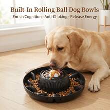 1pc Slow Feeder Dog Bowl - Anti-Gulping Puzzle Feeder, Interactive Toy Feeding Ball, Non-Slip Pet Slow Feeder Bowl, Suitable For Small To Medium Dogs, Promotes Healthy Digestion Dog Feeding Bowl - 500ml - 查看 1
