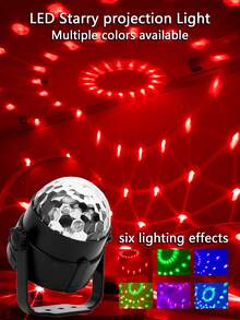 Lampu Bola Kristal LED Ajaib RGB - 7 Mode Lampu Laser Panggung dengan Kontrol Jarak Jauh, Sempurna untuk Pesta Dansa di Rumah, KTV, Pernikahan, Dekorasi Ruangan, dll.! - Hitam - View 8