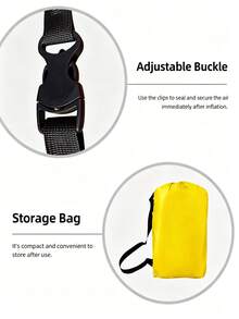 1 pieza Silla de ocio inflable para exteriores, sofá de cojín de aire para playa, opciones de multicolor, hecho de material grueso y duradero, con bolsa de almacenamiento para un fácil plegado y transporte, adecuado para viajes, campamentos, playa, picnics y otros escenarios - Multicolor - Ver 10