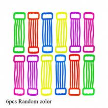 6pcs Random Color Soft Elastic Rope Set - Soothing, Suitable For Sensory Play And Finger Activities, Great Choice For Party Gifts, Soothing Arm Strength Stretcher, Colorful Elastic Rope Resistance Band, Made Of Durable High-Quality Material - multicolor - View 9