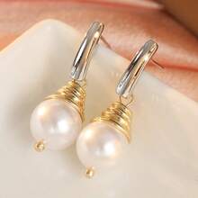 Handmade Copper Creative Light Bulb Pendant Earrings, Ideal For Party Outfits And Gifts - Silver - View 5