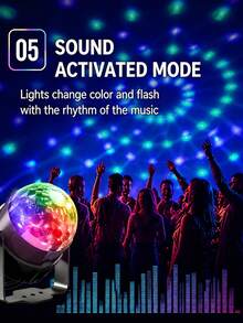 Lampu Bola Kristal LED Ajaib RGB - 7 Mode Lampu Laser Panggung dengan Kontrol Jarak Jauh, Sempurna untuk Pesta Dansa di Rumah, KTV, Pernikahan, Dekorasi Ruangan, dll.! - Hitam - View 11