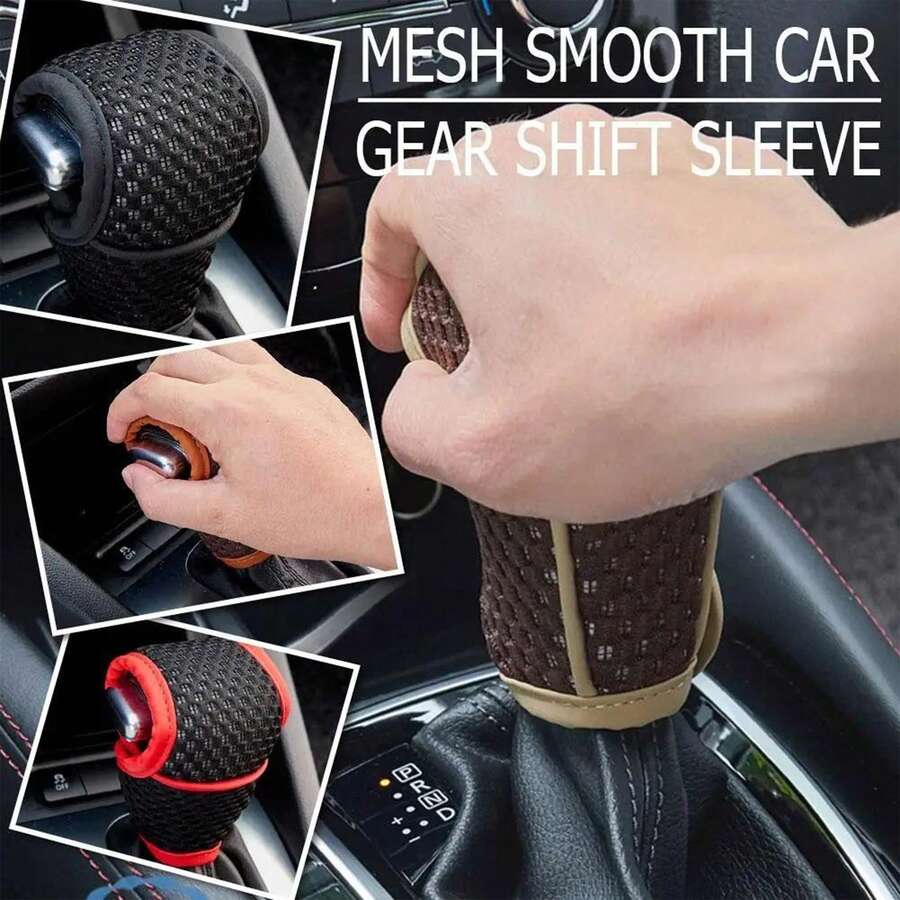 Universal Anti-Slip Gear Shift Cover, Designed For Automatic Car Interior, Provides Non-Slip Grip. Breathable Mesh Gear Shift Sleeve For Automatic Transmission, Universal Car Interior Accessory. Embossed Gear Shift Cover Car Gear Protection Sleeve. Convenient And Practical, Sturdy And Durable. Storage & Organization, Beautiful And Practical.