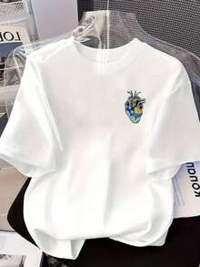 Custom Printed Short-Sleeved T-Shirt, Summer Features, Loose And Fitted, Suitable For All Body Types, The Cotton Fabric Is Soft And Breathable. - 白色 - 查看 1
