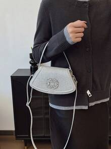 Bolso de mano de moda, versátil para ir al trabajo y de compras - Plateado - View 5
