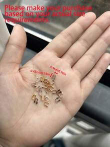 100个铜质压接端子，U型连接器，线缆保护套，适用于DIY项链、手链、珠宝制作配件 - 彩色 - 查看 2