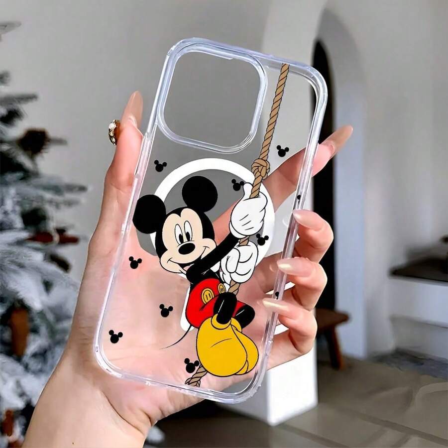 Disney Disney. Mickey Mouse Patterned Phone Case Featuring Fun And Playful Designs. Compatible With 17, 16, 15, 14, 13, 12, And 11 Pro Models. Made Of Durable TPU Material With Shockproof Protection. A Perfect Gift For Family, Frids, Birthdays, Holidays, And Special Occasions Like Valtine's Day..Christmas Accessories. - thông thoáng - Xem 1