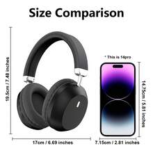 Gerripuer Wireless Over-Ear Headphones Business Luxury Edition Studio Monitor Headphones Stereo Gaming Headset HIFI Sound Quality Comfortable Over-Ear Design No Ear Pressure High Fidelity Foldable In-Ear Headphones Bass Enhanced Lightweight Wireless Headphones - View 4