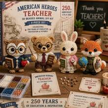 Petite 3D Beaded Animal Craft Kit DIY Animal Bead Set - American Anniversary Wreath Style 2 - View 17