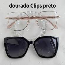 Women's Clip-On 2-In-1 Eyeglass Frame, New Model, Super Cute Metal, Polarized Lens, Fashion 0323 - Black - View 1