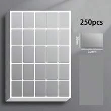 160-300pcs Removable Waterproof Label Stickers, Suitable For Home & Office Organization, Storage, Frozen Food Labeling - Silver - View 8