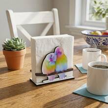 1Set Cute Cartoon Animal Wooden Napkin Holder. Cute Lamb Cow Owl Design Tissue Dispenser. Table Centerpiece For Living Room Cafe Kitchen Dinning Room. Kitchen Storage Organization Ornaments.Home Decor. - Multicolor - View 6
