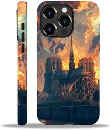 Case For IPhone 16 Pro, Colorful Pineapple Design, Liquid Silicone Case, Impact Resistant, Anti-Scratch, Shockproof - 巴黎聖母院 - 查看 2