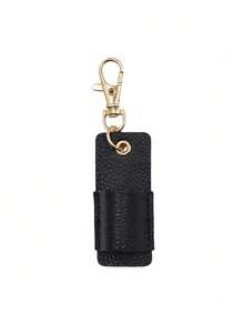 1 pieza Estuche de cuero creativo para bolígrafos con llavero desmontable, adecuado para bolsos o cordones, compacto y antiperidida, opciones de varios colores, textura fina, un compañero de oficina práctico y elegante para la protección de bolígrafos. - A - Ver 14