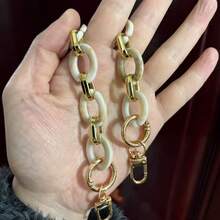 Colorful Acrylic Resin Bag Chain - Replacement Strap, Can Be Used As Decorative Chain, Bag Chain, Strap, Suitable For Commuting, Dating, Casual And Other Various Outfit Scenarios - Gold - View 15