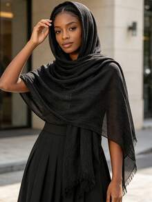 1pc 2026 Summer New Breathable Elegant Solid Color Lightweight Headscarf, Unisex Versatile Fashionable Multifunctional Neck Gaiter, Soft & Skin-Friendly - Multicolor - View 1