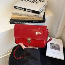 Bolso de mano moderno y versátil para mujer, estilo casual elegante con un toque de alta gama, bolso de hombro estiloso ideal para ir de compras, bolso de hombro retro francés relajado, novedad de primavera 2026, bolso de hombro único de color sólido y elegante. - marrón - Ver 5