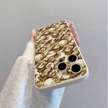 1 unidad Patrón de camuflaje del desierto Funda para iPhone 15,Carcasa flexible de TPU de alta calidad, con orificios precisos y diseño clásico de bordes rectos. Cuenta con superficie lisa y resistente al desgaste, y forro interior de felpa que brinda protección integral al teléfono. Su estructura envolvente antichoque y borde reforzado para la lente resiste caídas, rasgos y golpes diarios. Los cortes exactos aseguran una pulsación de teclas ágil, perfecta para el uso diario y desplazamientos. - blanco (blanco) - Ver 5