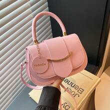 Bolso de cuero genuino para mujer, elegante bolso de mano y de hombro para oficina, citas y fiestas. Diseño único, color sólido, versátil, personalizado, bolso cuadrado pequeño y sencillo para mujer, con un toque de alta gama, adecuado para ir al trabajo y de compras, bolso cruzado. - Blanco - Ver 4