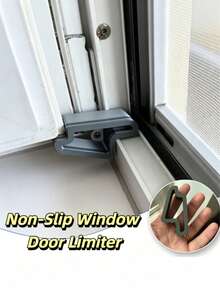 4pcs Heavy Duty Sliding Door Window Stoppers, Shock-Absorbing Anti-Collision Buffer Strips With Track Lock Design - Multiple Styles - View 6