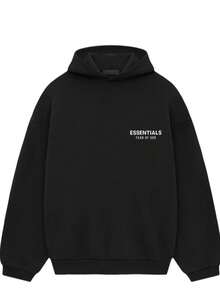 Fear Of God Essentials Fleece Hoodie  (FW24) Unisex - 黑色 - 查看 15