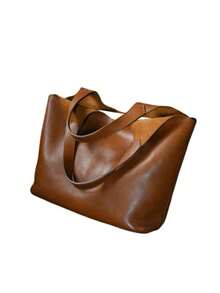 Nueva bolsa de cesta floral vintage, bolso de hombro, bolso de gran capacidad para debajo del brazo, diseño exclusivo para mujeres - Marrón - Ver 5