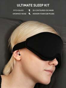1pc 3D Eye Contour Sleep Mask, Zero Eye Pressure Eye Cover, Soft And Comfortable For Deep Sleep And Yoga Relaxation, Adjustable Strap Fits Different Head Shapes, Suitable For Deep Sleep, Napping, Travel Rest, Ideal Gift Choice - A - View 7