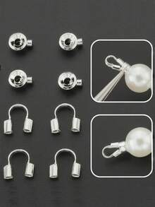 30/60/100pcs Jump Ring Set, Includes Gold-Plated Flat Positioning Buckles, U-Shaped Buckles, Bead Spacers, Metal Wire Connectors, Wire Clips - Multicolor - View 2