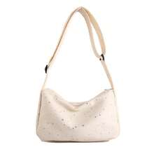 Bolso de cuero genuino para mujer, elegante bolso de mano y de hombro para oficina, citas y fiestas. Bolso tote sencillo con estampado de estrellas de alto valor para chicas, lindo y versátil para estudiantes universitarias, bolso cruzado elegante para clase. - Azul - Ver 7
