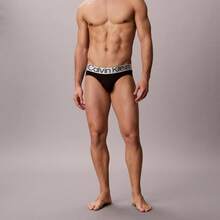 Calvin Klein Calvinklein Microfiber Stretch Steel Hip Brief Underwear  Men  Briefs NP2952O - 黑色 - 查看 3