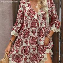 Women Midi Dresses - Rojo - View 1