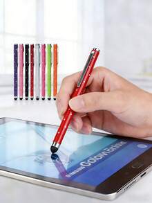 5/10 Pack Rhinestone Capacitive Stylus Pens, Random Shimmer Colors Universal Touch Screen Pen With Pocket Clip, Slim Metal Stylus For All Touchscreen Phones Tablets, Light Clip For Light Daily Use, Smooth Precise Writing Drawing Gift Accessory - View 4