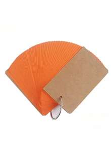50pcs Blank Memo Cards Flashcards Index Cards Candy Color Stationery Small Learning Notebook Office Notepad - Multicolor - View 15