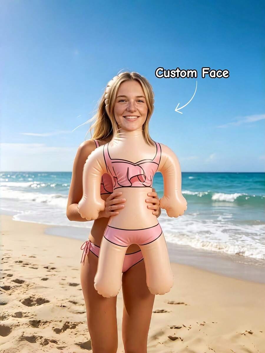 1pc Personalized Inflatable Blow-Up Doll, Customize Your Face, Humorous Bachelorette Party, Bridal Gift, Inflatable Man, Wedding Favor, Special Occasion
