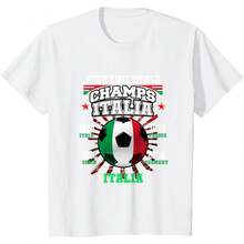 Italy Football Shirt With Cup Years For Italian Football Fans ALSY - 白色 - 查看 1