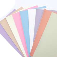 Solid Color 9-Piece Set Frosted Faux Leather Fabric, 7.87x12.99inch,PVC Material Synthetic Leather- Perfect For Diy Earrings, Bag,Hair Bows, And Crafts - Default - View 3