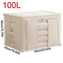 1/2Pcs 100L Storage Box For Clothes Folding Wardrobe Organizer Tidy Heavy Duty - Ver 5
