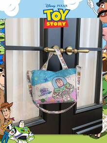1 Pc Disney Officially Licensed Toy Story Aliens/Buzz Lightyear/Jessie Print Tote Bag,Adjustable Shoulder Strap Crossbody Bag,Lightweight Handbag,For Women/Girls/Youngster/Fans,Iadies For Daily/Shopping/Going Out/School/Travel - Multicolor - View 16