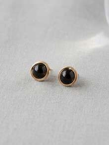 Women Stud Earrings - Coffee - View 1