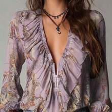 Women Blouses & Shirts - 淺紫色 - 查看 1