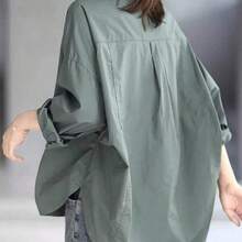 Women Blouses & Shirts - Dark Green - View 4