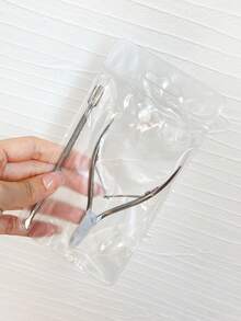2入組不鏽鋼指甲剪皮鉗，指甲護理工具，用於去除死皮與角質 - 銀色 - 查看 5