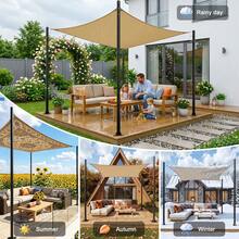 RCUICA Heavy Duty Shade Sail Poles Awning, Gazebo & Canopy Stand Shed Bracket(Sunshade Sails Are Not Included),2 Pack – 12FT Metal Sun Shade Post With Spiral Anchor, Rustproof Outdoor Canopy Stand For Patio, Backyard, Garden, Deck, Pool, Camping, BBQ, Wedding - Black - View 8